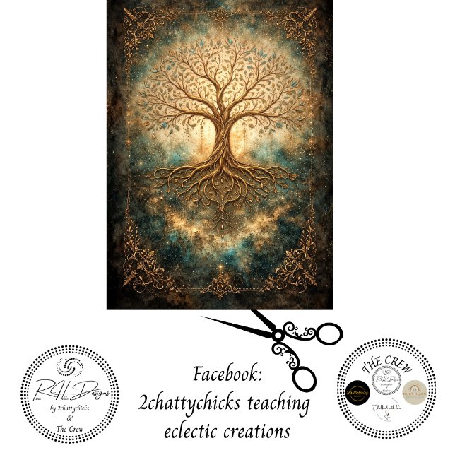 Decoupage Rooted in His Heavenly Light Tissue Paper (Creator Uploaded)