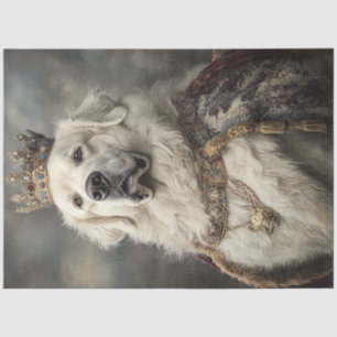 Decoupage Royal Great Pyrenees Named Gunner Tissue Paper