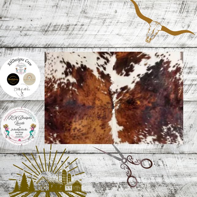 Decoupage Rustic Cowhide Western  Tissue Paper (Creator Uploaded)