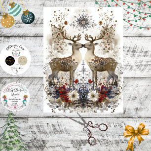 Decoupage Rustic Deer Forest Decor  Tissue Paper