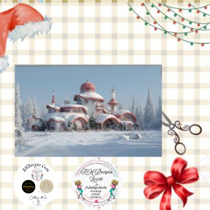 Decoupage Santa Candy Land Forest Home  Tissue Paper