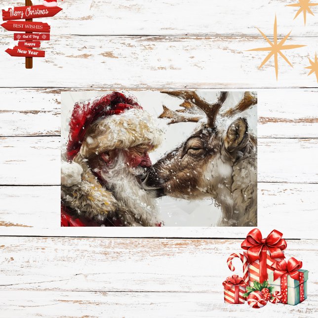 Decoupage Santa & Rudolph Christmas Bond Tissue Paper (Creator Uploaded)