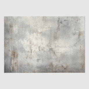 Decoupage Silver Grey Rust Faux Finish Background  Tissue Paper