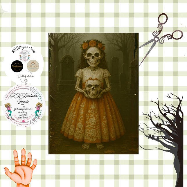 Decoupage Skeleton Ring Bearer Alizabeth  Tissue Paper (Creator Uploaded)