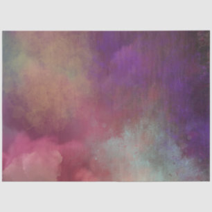 Decoupage Smoky Faux Finish Golden Yellow Purple  Tissue Paper