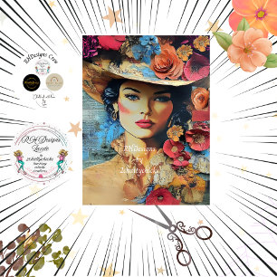 Decoupage Sophisticated Lady Distressed Background Tissue Paper