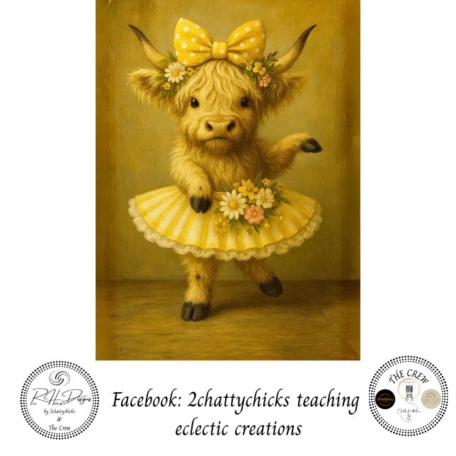Decoupage Springtime Highland Yellow Tutu Easter Tissue Paper (Creator Uploaded)
