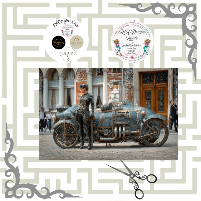 Decoupage Ste Phe Steampunk Art  Tissue Paper (Creator Uploaded)