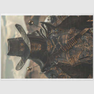 Decoupage Steampunk  Rodeo Rider Tissue Paper