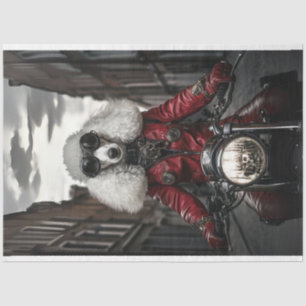 Decoupage Steampunk Standard Poodle Motorcycle Tissue Paper