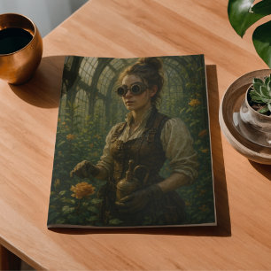 Decoupage Steampunk Victorian Gardener Art Tissue Paper