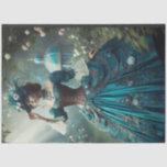 Decoupage Steampunk Vintage Victorian Garden Lady Tissue Paper<br><div class="desc">In a rich blue vintage Victorian floral gown,  this elegant steampunk lady in a beautiful rose garden is exploring her floral historical world with steampunk clockwork gears and elegant wire framed glasses.  This tissue paper is perfect for crafts like decoupage.</div>