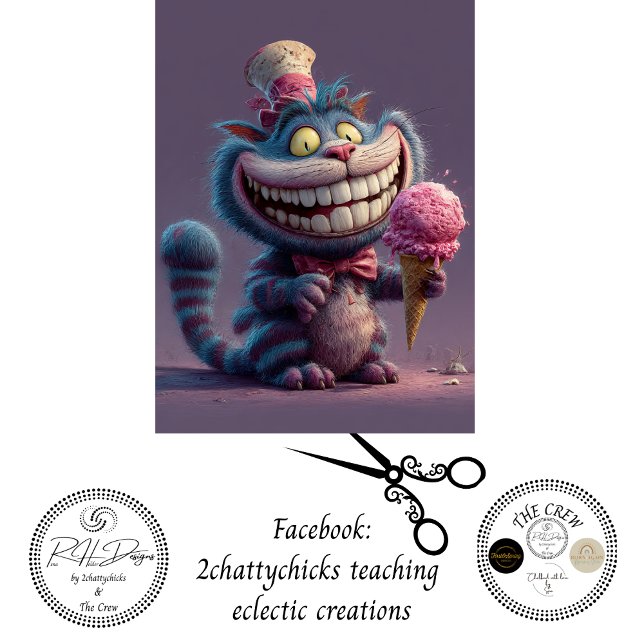 Decoupage Striped Cat from Wonderland Inspiration  Tissue Paper (Creator Uploaded)