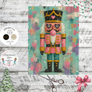 Decoupage Sweetheart Nutcracker Bubblegum Blush  Tissue Paper