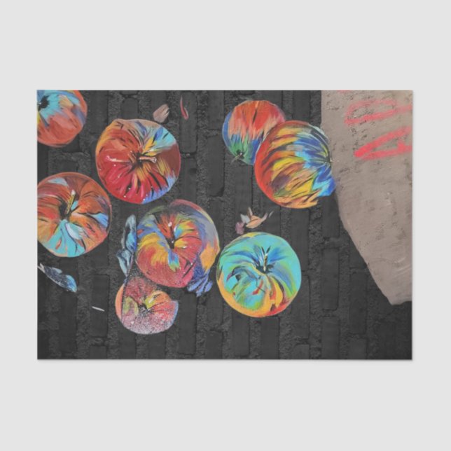 decoupage tissue paper, Apple bag of colours Tissue Paper (Front)