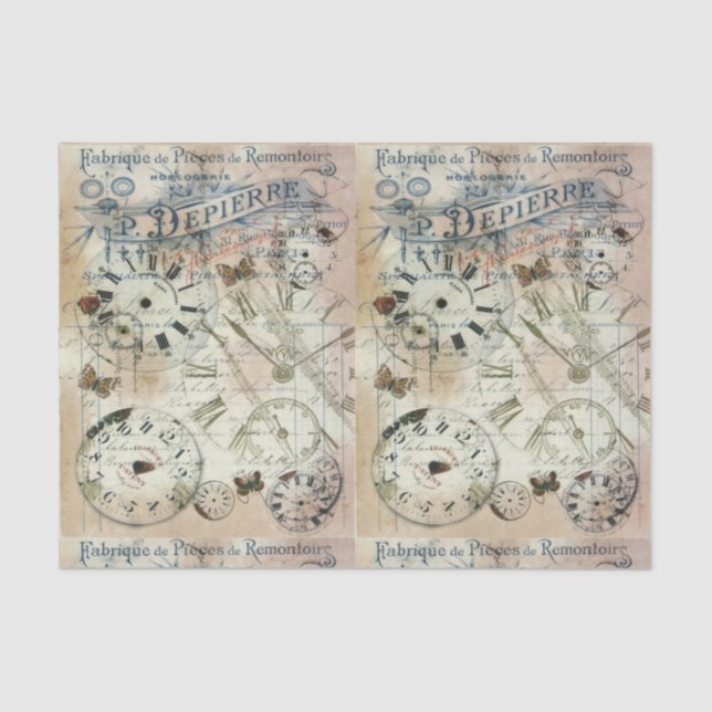 Decoupage Tissue Paper - Butterfly Affect Vintage (Front)