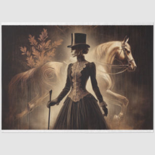 Decoupage Tissue Paper Equestrian Gothic Victorian