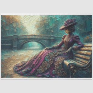 Decoupage Tissue Paper Gothic Victorian Lady