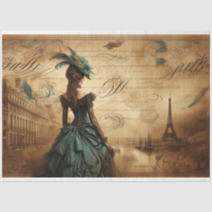 Decoupage Tissue Paper Gothic Victorian Lady