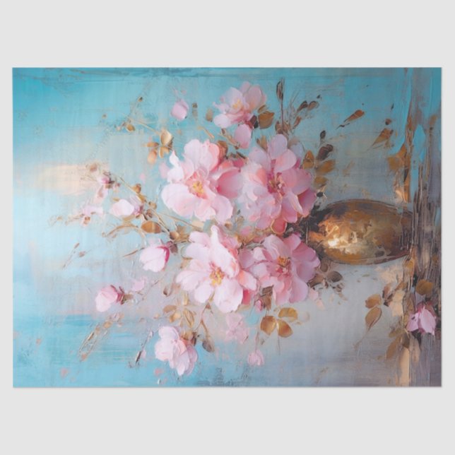 Decoupage Tissue Paper - Graceful Petal Charms (Front)