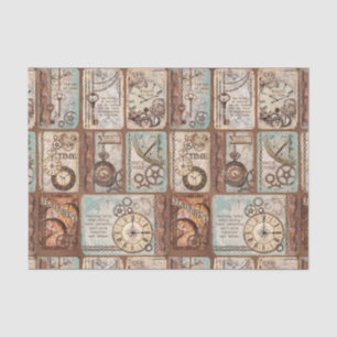 Decoupage Tissue Paper-Unlock The Journey Of Time Paper