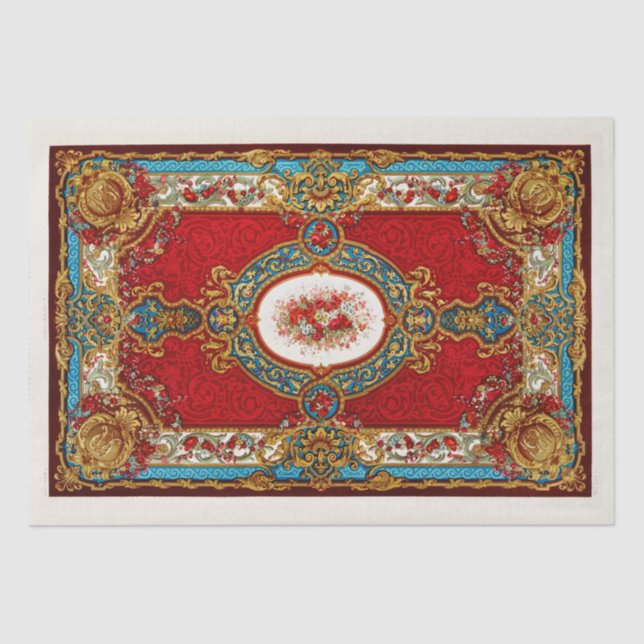 DECOUPAGE TISSUE PAPER : VINTAGE CARPET (Front)