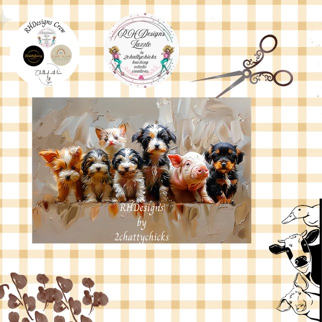 Decoupage Vet's Office Personalised Animal Photos  Tissue Paper (Creator Uploaded)