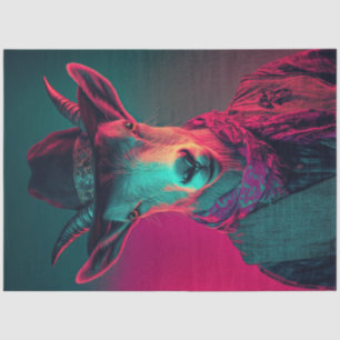 Decoupage Vibrantly Photo of Farmer Goat Tissue Paper