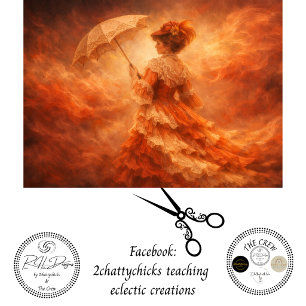 Decoupage Victorian Lady Dreamscape Parasol Art  Tissue Paper