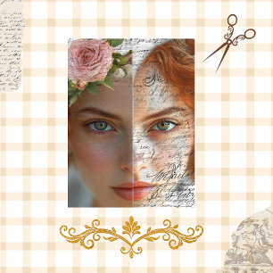 Decoupage Vintage Scrapbook Victorian Woman  Tissue Paper