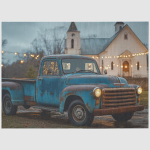 Decoupage Vintage Truck Old Time Church Revival  Tissue Paper