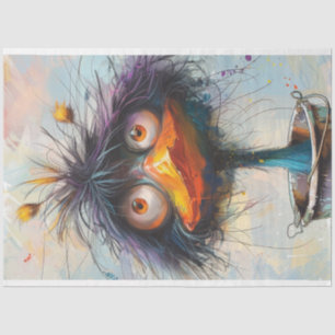 Decoupage Wackadoodle Paint Bird  Tissue Paper