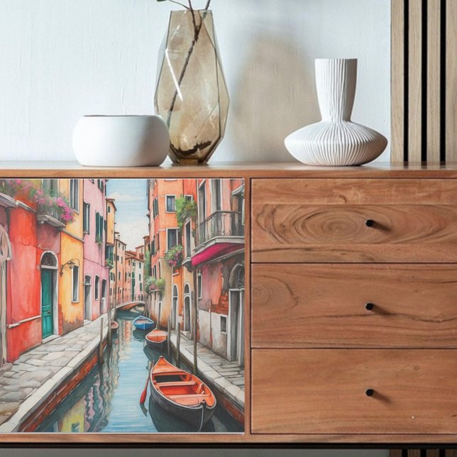 Decoupage Watercolor Street in Venice Tissue Paper (Creator Uploaded)