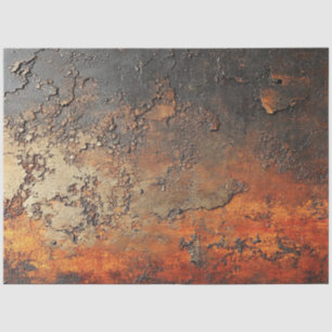 Decoupage Weathered Rust Textured Faux Finish  Tissue Paper