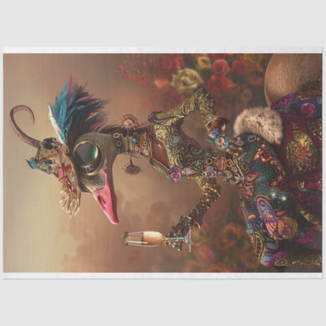 Decoupage Whimsical Character Wackadoodle Lady Tissue Paper (Front)