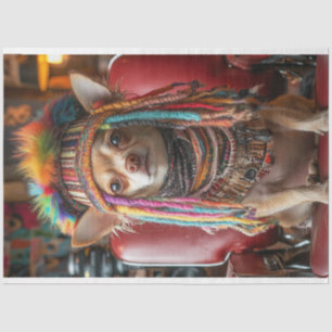 Decoupage Whimsical Chihuahua Patchwork at Salon  Tissue Paper