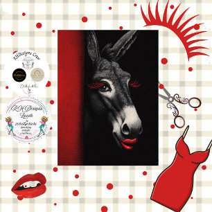 Decoupage Whimsical Donkey Peek Art Backstage Sass Tissue Paper