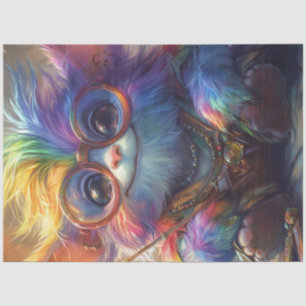 Decoupage Whimsical Fantasy Creature Vibrant Colou Tissue Paper