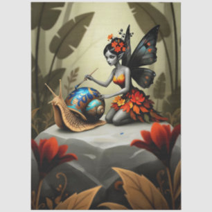 Decoupage Whimsical Flower Fairy Seidenpapier Tissue Paper