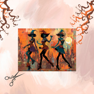 Decoupage Whimsical Good Witches Dancing Tissue Paper