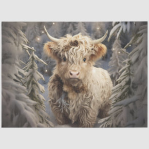 Decoupage Whimsical Highland Winter Wonderland Tissue Paper