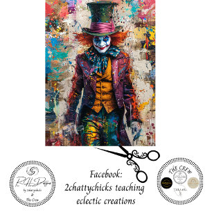 Decoupage Whimsical Jester Digital Art  Tissue Paper