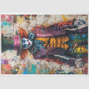 Decoupage Whimsical Jester Digital Art Tissue Paper