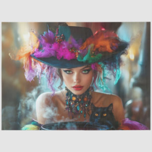 Decoupage Whimsical Magical Good Witch Tissue Pap Tissue Paper