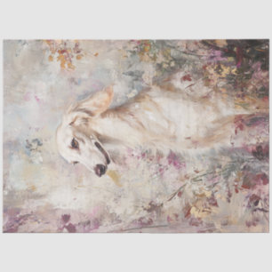 Decoupage Whimsical Saluki Dog Portrait Tissue Paper
