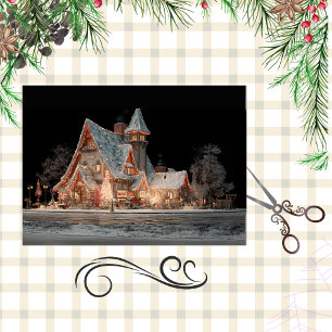 Decoupage Whimsical Santa Claus Country Cottage Tissue Paper