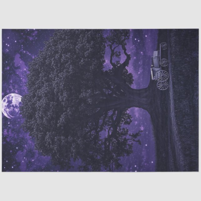 Decoupage Whimsical Skeletal Romance Forest  Tissue Paper (Front)