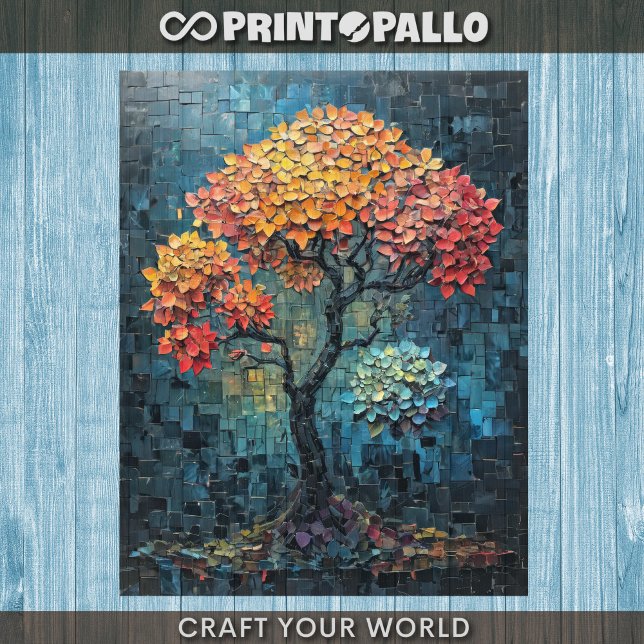 Decoupage - Whismical ceramic tile tree (Creator Uploaded)