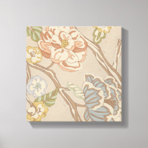 Decrative Organza Chintz Floral Design Canvas Print