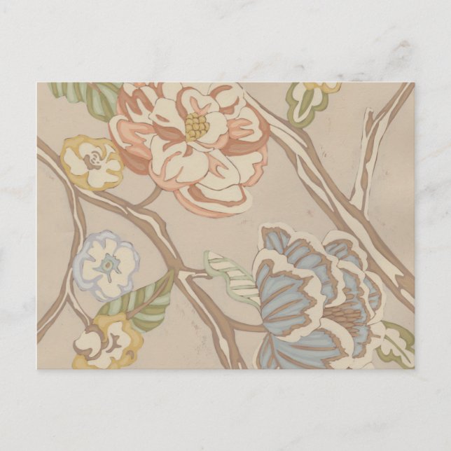 Decrative Organza Chintz Floral Design Postcard (Front)
